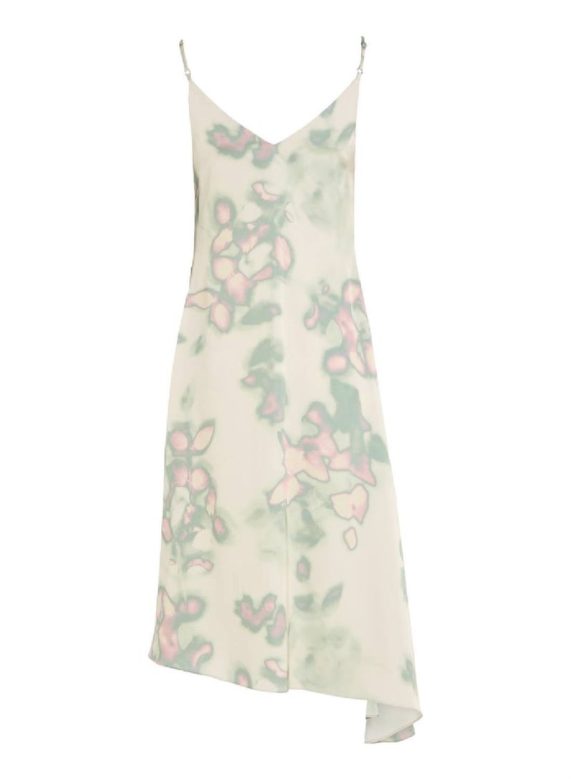 CALVIN KLEIN Floral Print Satin Dress - Image 3